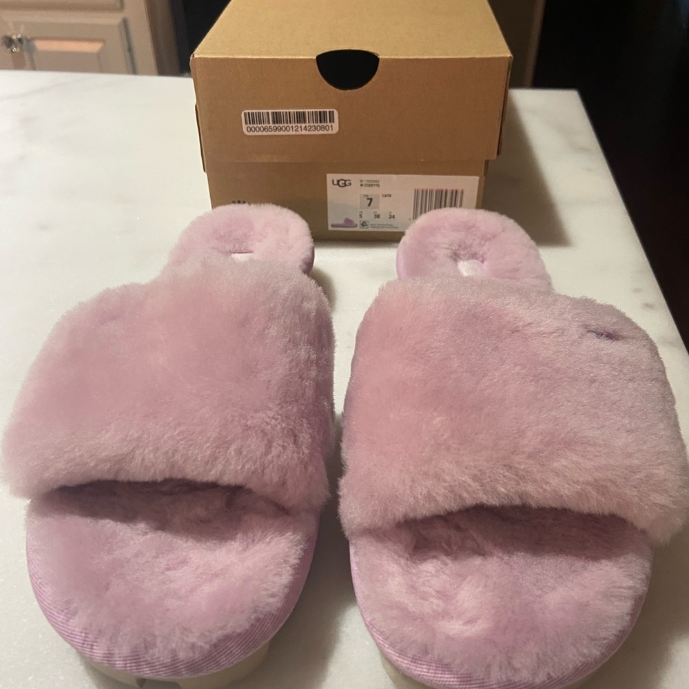 UGG Plush Lavender Slippers